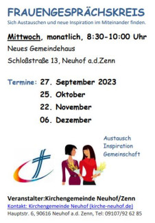 Frauengesprächskreis 2. Halbjahr 2023 